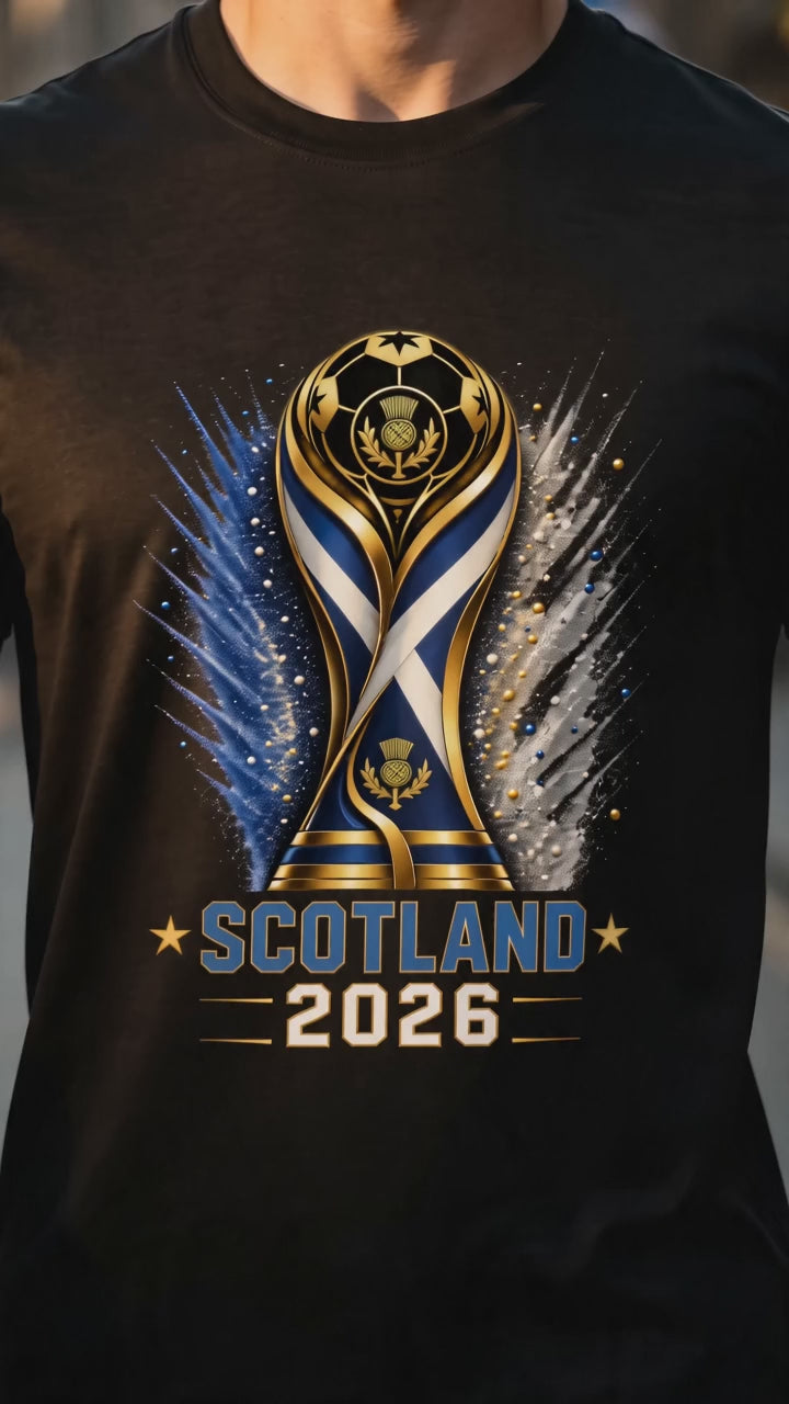 Scotland Soccer Shirt 2026 | Scotland Football Fan Tee | Global Stage Scotland Graphic T-Shirt