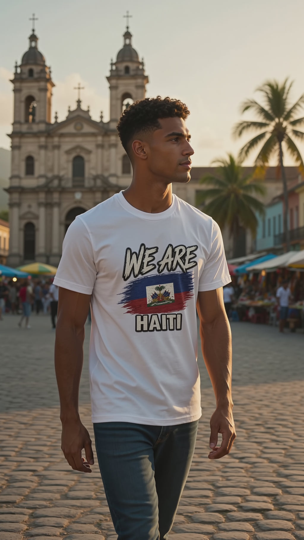 WE ARE Haiti Heritage Flag T-Shirt