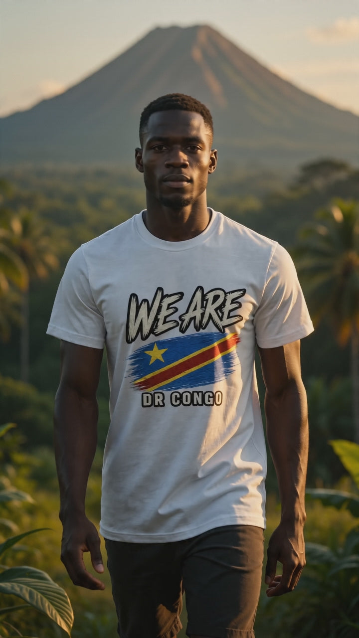 We Are DR Congo Heritage Flag T-Shirt