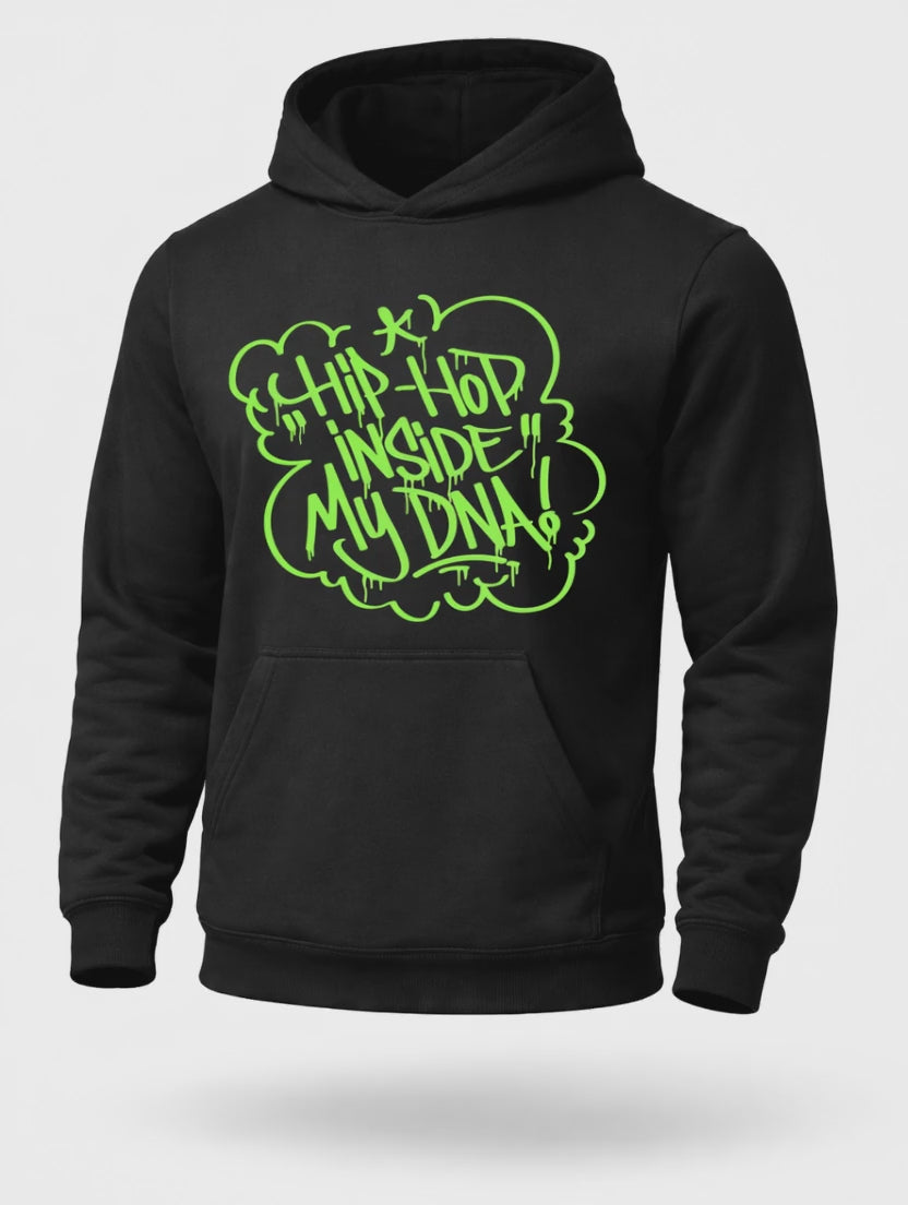 Hip Hop Inside My DNA Hoodie – Urban Graffiti Streetwear Hoodie
