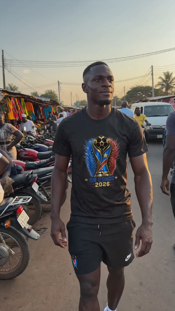 DR Congo Soccer Fan Shirt 2026 Football Supporter Tee
