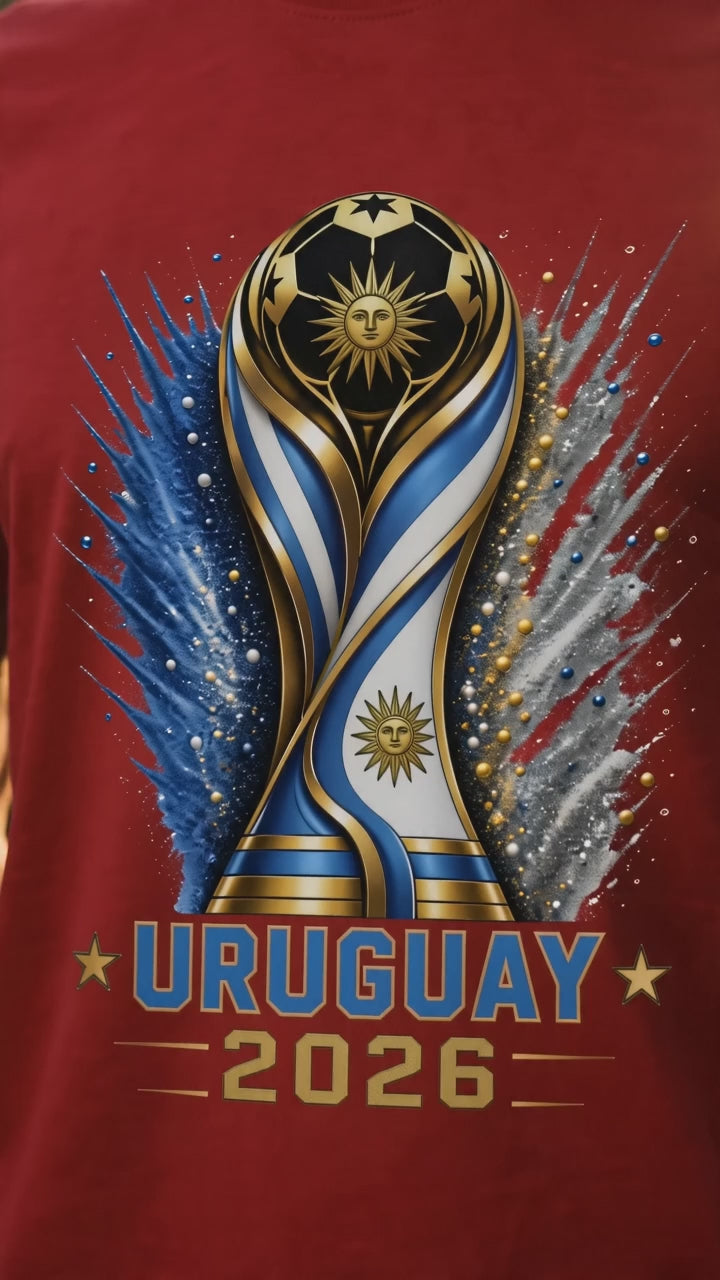 Uruguay Soccer Shirt | Uruguay Football Fan T-Shirt | 2026 World Cup Inspired Graphic Tee | Match Day Soccer Apparel