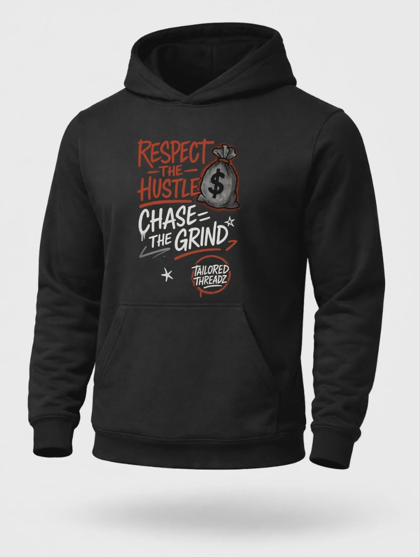 Respect The Hustle Hoodie – Chase The Grind Motivational Hoodie