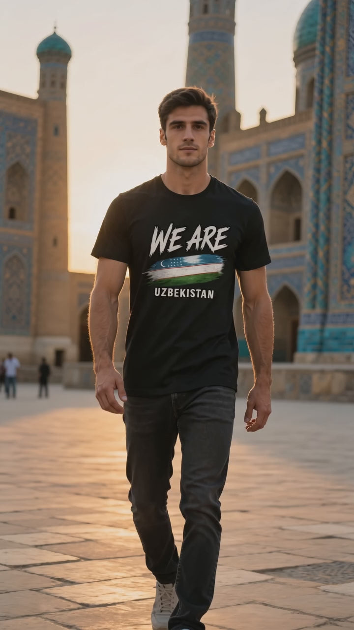 WE ARE Uzbekistan Heritage Flag T-Shirt