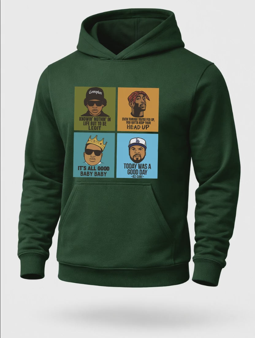 90s Hip Hop Legends Hoodie – Old School Rap Inspired Streetwear Hoodie