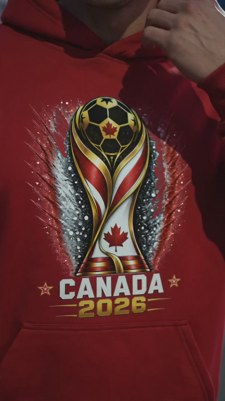 Canada 2026 Soccer Hoodie | Canada World Cup Hoodie | Canadian Soccer Fan Sweatshirt | Football Supporter Pullover | Team Canada Hoodie