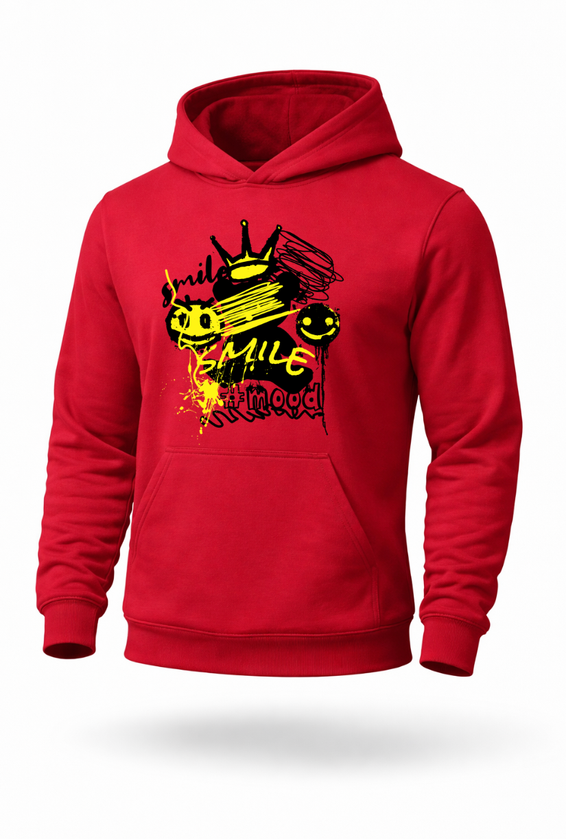 Smile mood graffiti street art hoodie by Tailored Threadz
