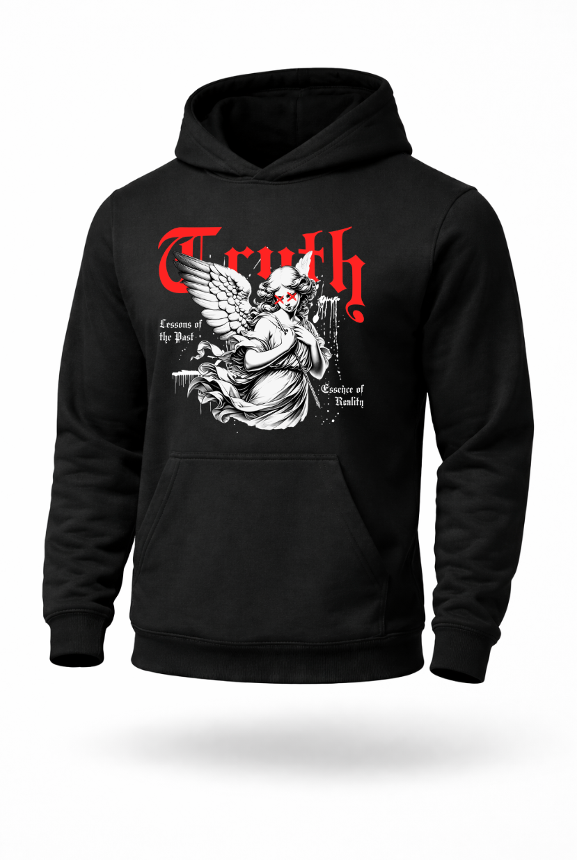 Truth gothic angel dark aesthetic streetwear hoodie by Tailored Threadz